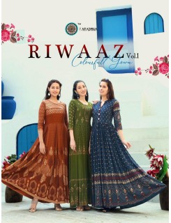 Aradhna Riwaaz Vol 1 Rayon Long Gown Wholesale Catalog