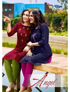 Riya Designer Angel Casual Wear Kurti Wholesale Catalog Riya Designer Angel Casual Wear Kurti Wholesale Catalog