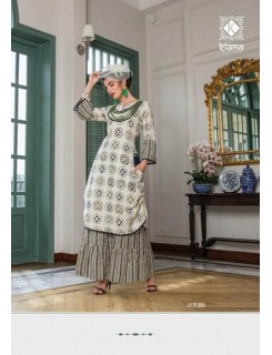 Kiana Lotos Cotton Printed Kurti With Sharara Wholesale Catalog