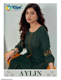 Riya Designer Aylin Wholesaler Embroidered Kurti Catalog Riya Designer Aylin Wholesaler Embroidered Kurti Catalog