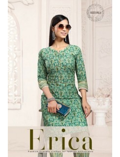 Reevika Erica Cotton Jaipuri Print Kurti With Pant Set Wholesale Catalog
