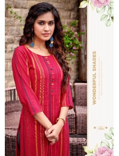 Zoori Akshara Vol 14 Rayon Print Kurti Catalog At Wholesale Rate