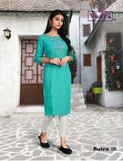 Vedya Sutra Cotton Embroidered Kurti Catalog At Wholesale Rate Vedya Sutra Cotton Embroidered Kurti Catalog At Wholesale Rate