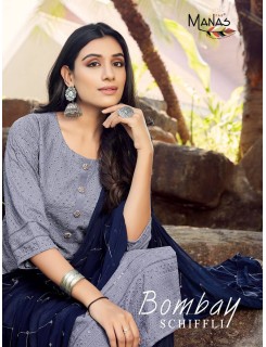 Manas Fab Bombay Schiffli Chinon Readymade Dress Catalog At Wholesale Rate