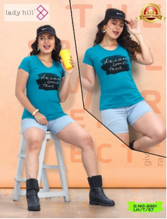 Lady Hill Cotton Hosiery Night Wear T Shirts Catalog At Wholesale Rate