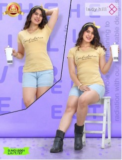 Lady Hill Cotton Hosiery Night Wear T Shirts Catalog At Wholesale Rate