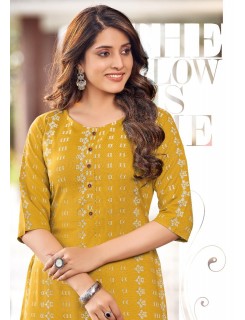 Zoori Akshara Vol 15 Rayon Kurti Catalog At Wholesale Rate