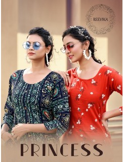Reevika Princess Rayon Kurtis Catalog At Wholesale Rate