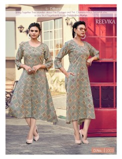 Reevika Princess Rayon Kurtas At Wholesale Rate