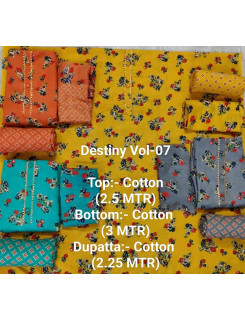 Destiny Vol 7 Cotton Dress Material Catalog At Wholesale Rate Destiny Vol 7 Cotton Dress Material Catalog At Wholesale Rate