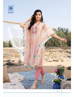 Kiana Urban Infusion Cotton Kaftan With Pant catalog At Wholesale Rate