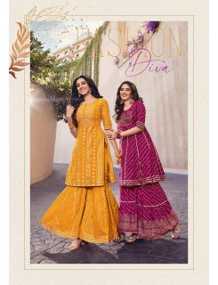 Kajal Style Lavish Vol 1 Cotton Kurtis With Sharara Catalog At Wholesale Rate Kajal Style Lavish Vol 1 Cotton Kurtis With Sharara Catalog At Wholesale Rate