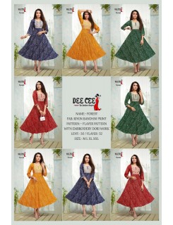 Dee Cee Forest Rayon Gown Catalog At Wholesale Rate