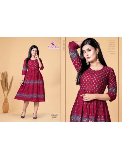 Mayra Galaxy Vol 1 Rayon Kurti Catalog At Wholesale Rate