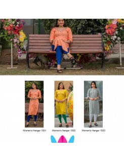 Womens Hanger Rayon Kurtis Catalog At Wholesale Rate