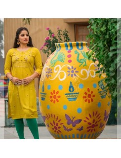 Womens Hanger Rayon Kurtis Catalog At Wholesale Rate