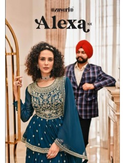 Zaveri Alexa Nx Georgette Readymade Dress Catalog At Wholesale Rate