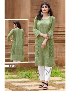Kumb Glory Vol 2 Lucknowi Work Kurti Catalog At Wholesale Rate