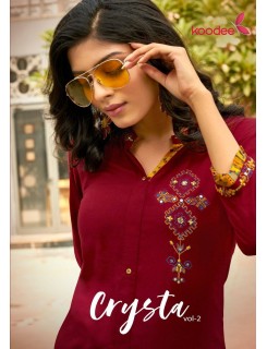 Koodee Crystal Vol 2 Kurti Plazo Set Catalog Wholesale Rate