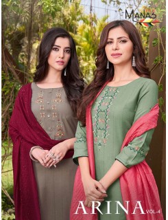 Manas Fab Arina Vol 4 Readymade Dress Catalog At Wholesale Rate