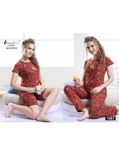 Rangjyot 3 Pcs Sett Nigth Dress Catalog At Wholesale Rate Rangjyot 3 Pcs Sett Nigth Dress Catalog At Wholesale Rate