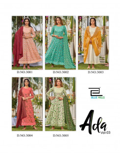 Blue Hills Ada Vol 3 Anarkali Kurti Catalog At Wholesale Rate Blue Hills Ada Vol 3 Anarkali Kurti Catalog At Wholesale Rate