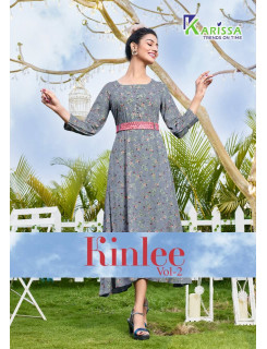 Karissa Kinlee Vol 2 A Line Kurti Catalog At Wholesale Rate