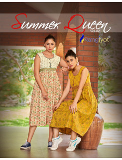 Rangjyot Summer Queen Vol 2 Cotton Kurtis Catalog At Wholesale Rate