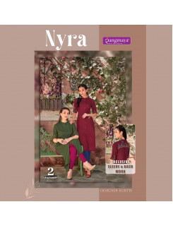 Rangmaya Nyra Vol 2 Embroidery Kurti Catalog At Wholesale Rate