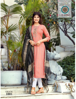 Aradhna Grace Vol 1 Kurti With Dupatta Catalog At Wholesale Rate