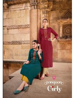 Rangoon Girly Casual Wear Kurti Catalog At Wholesale Rate