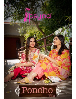 Psyna Poncho Vol 2 Kurtis With Bottom Catalog At Wholesale Rate