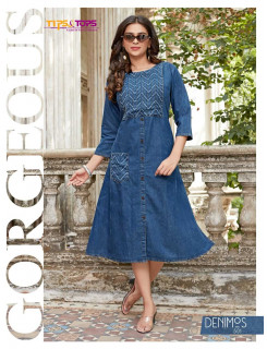 Tips Tops Denimos Vol 5 Denim Kurti Catalog at Wholesale Rate Tips Tops Denimos Vol 5 Denim Kurti Catalog at Wholesale Rate