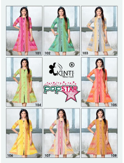 Kinti Popstar A Line Kurti Catalog at Wholesale Rate