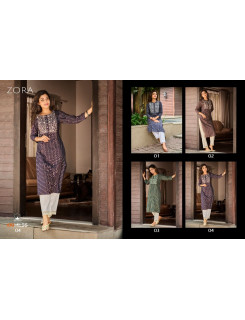 100Miles Zora Office Wear Kurtis Catalog at Wholesale Rate