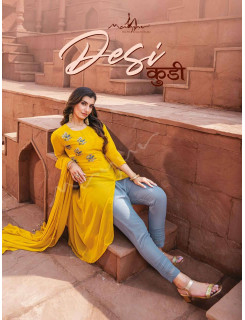 Mayur Desi Koodee Embroidery Salwar Kameez Catalog at Wholesale Rate