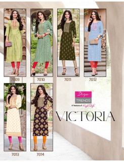 Diya Trends Victoria Vol 7 Printed Kurti Catalog at Wholesale Rate 