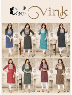 Kinti Vink Casual Wear Kurti Catalog at Wholesale Rate