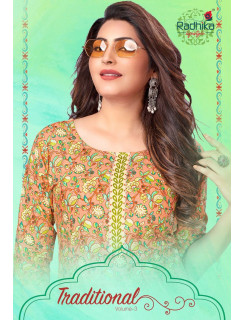 Radhika Traditional vol 3 Casual Wear Kurti Catalog at Wholesale Rate