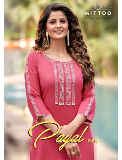 Mittoo Payal vol 18 Embroidery Kurti Catalog at Wholesale Rate