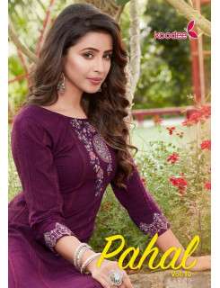 Koodee Pahal vol 10 Straight Cut Kurti Catalog at Wholesale Rate