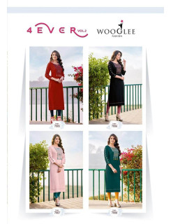 Wooglee 4Ever Vol 2 Straight Cut Kurti Catalog at Wholesale Rate 