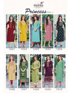 Radhika Lifestyle Princess vol 1 Printed Kurti Catalog at Wholesale Rate