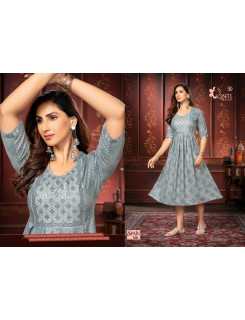 Kinti Spain A Line Kurti Catalog at Wholesale Rate Kinti Spain A Line Kurti Catalog at Wholesale Rate