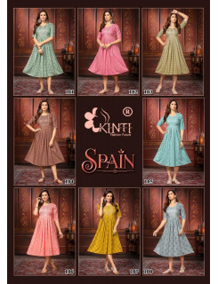 Kinti Spain A Line Kurti Catalog at Wholesale Rate