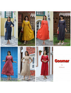 Fabzoo Goomar Rayon Kurti Catalog at Wholesale Rate