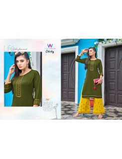 Womens Hanger Chicky Kurti Plazo Set Catalog at Wholesale Rate