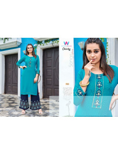 Womens Hanger Chicky Kurti Plazo Set Catalog at Wholesale Rate
