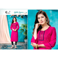 Kinti Glam Girl vol 6 Straight Cut Kurti Catalog at Wholesale Rate