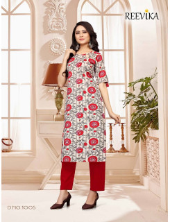 Reevika Aaina Straight Single Kurtis at Wholesale Rate